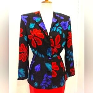 VINTAGE SILK FLORAL JACKET